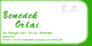 benedek orlai business card